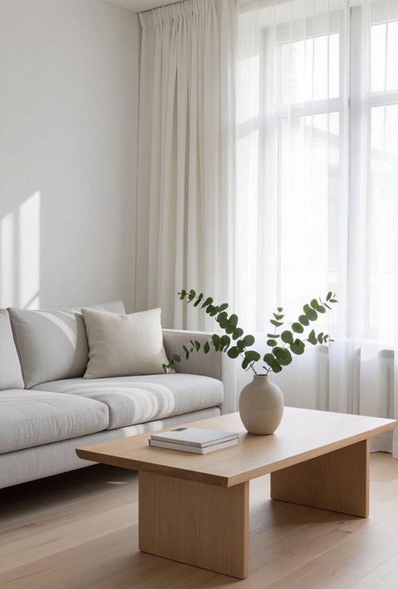 minimalist living room calmness