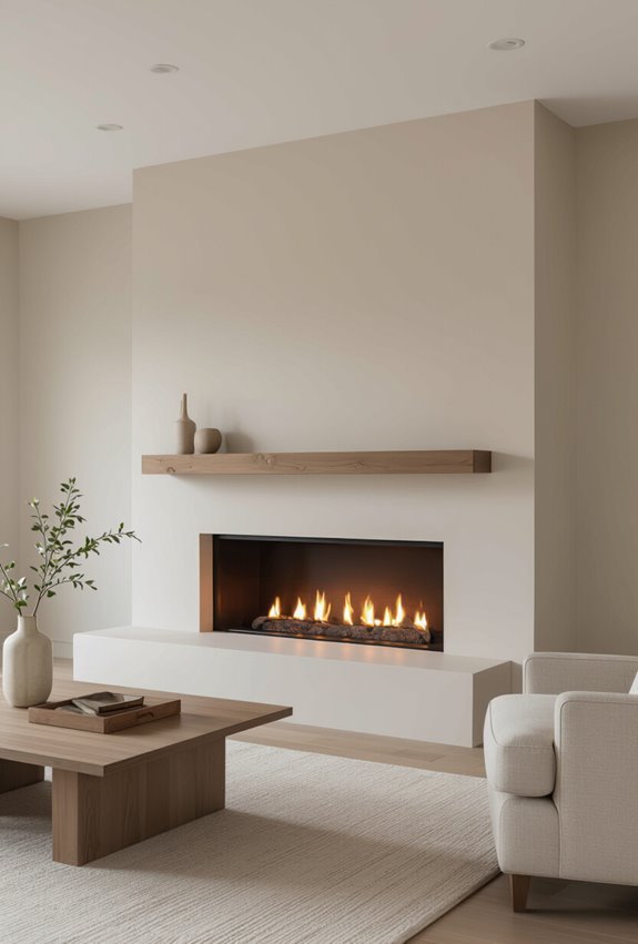 minimalist modern fireplace focalpoint