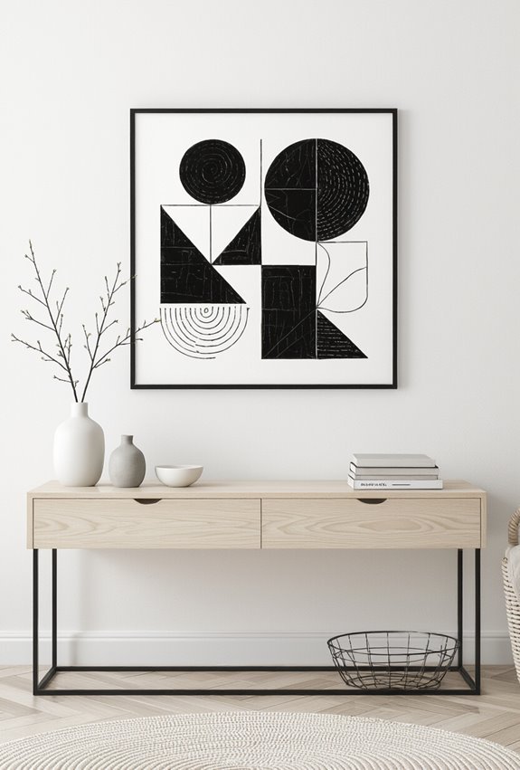 minimalist monochrome square serenity