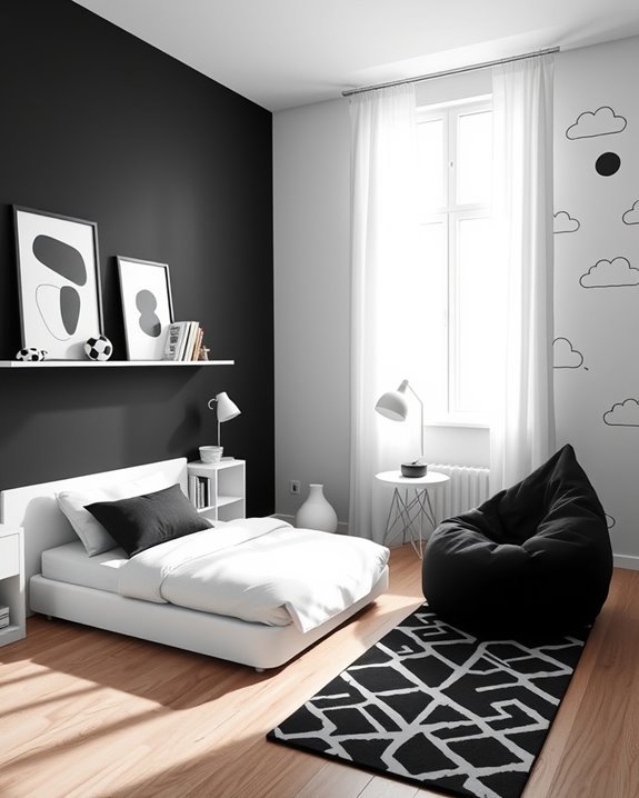 minimalist monochrome wall art