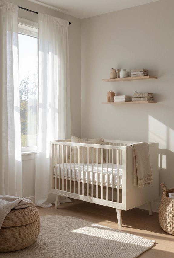 minimalist nursery maximizing space