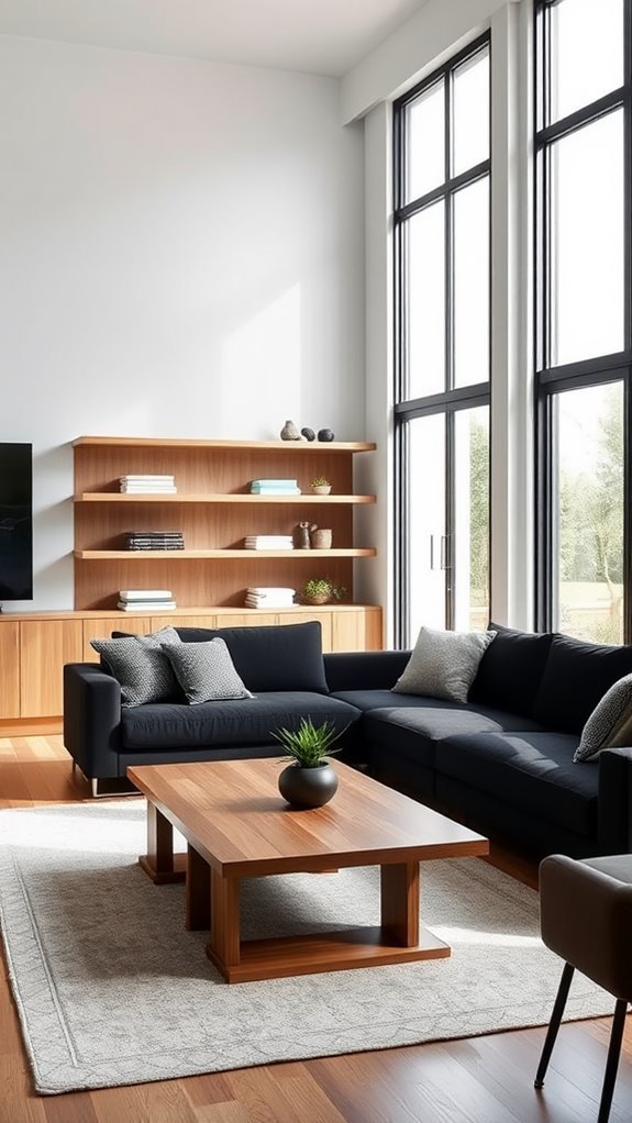 minimalist oak design accents