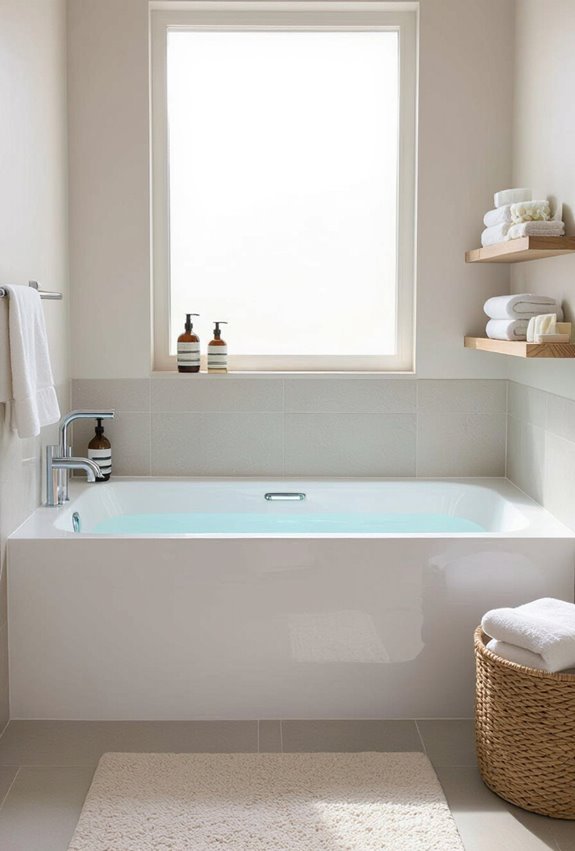 minimalist open edge bathtub design