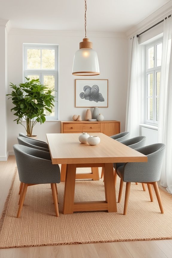 minimalist scandinavian dining design