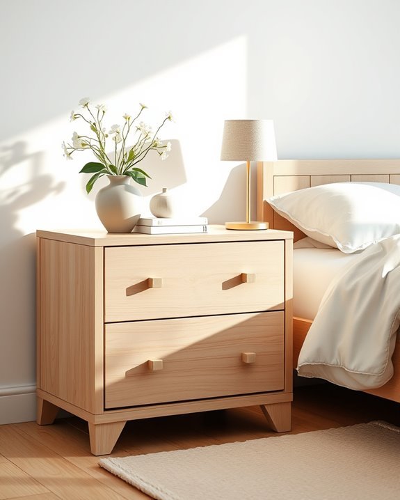 minimalist scandinavian nightstand design