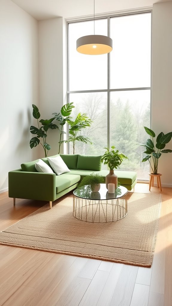 minimalist serene green spaces
