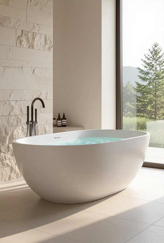 minimalist sleek freestanding elegance