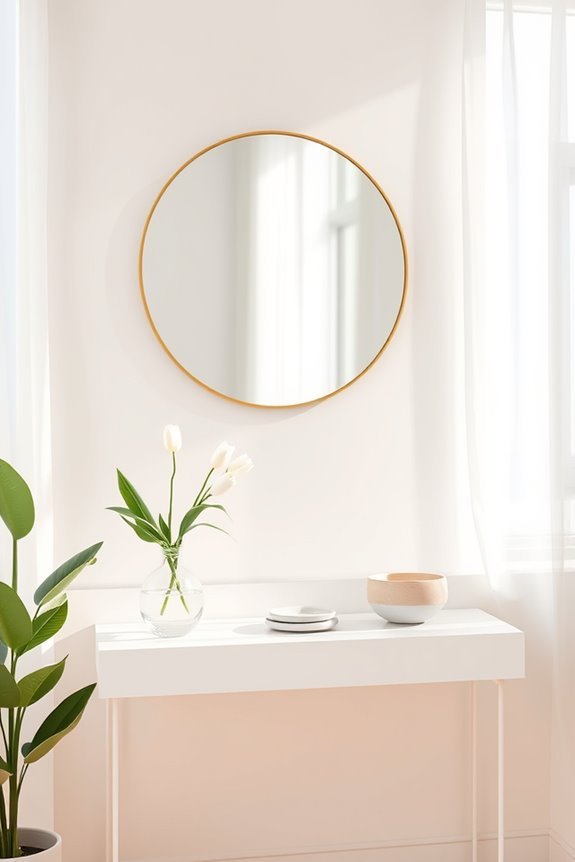 minimalist spring mirror displays