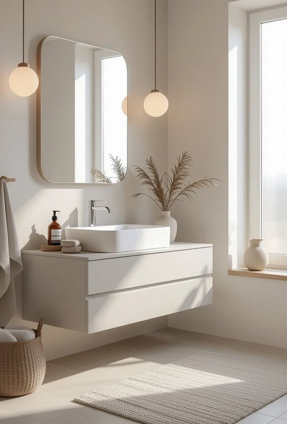 minimalist sustainable bauhaus bathroom