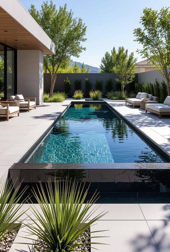 minimalist symmetrical reflecting pool