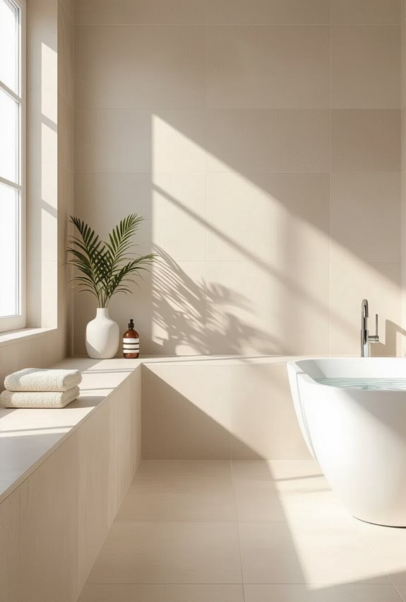 minimize grout with large tiles