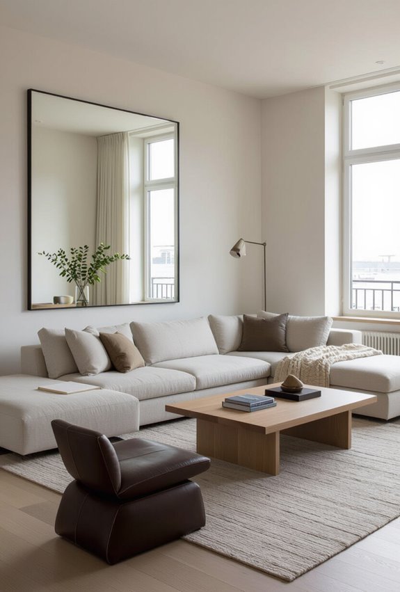 mirror amplifies light and depth