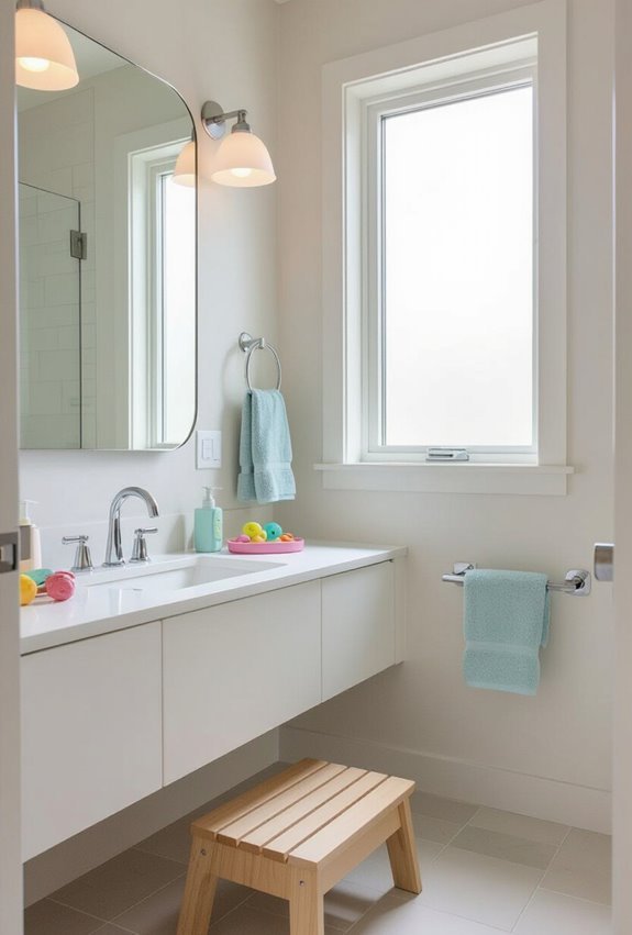 mirror at child s eye level