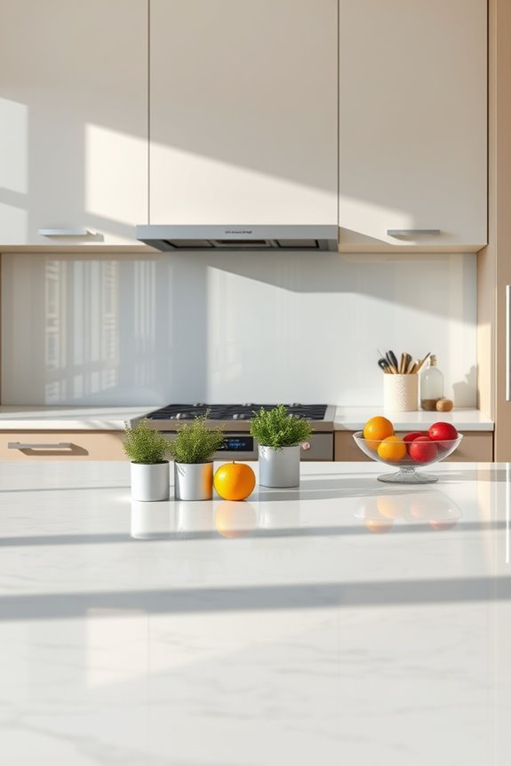 mirror backsplash enhances kitchens