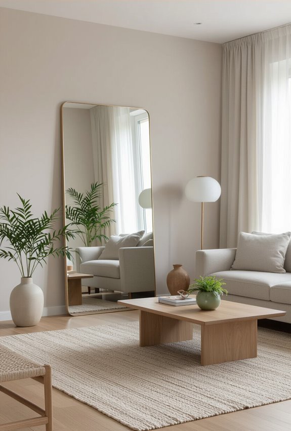 mirror creates spacious brighter focal point