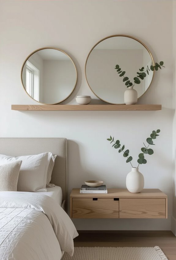 mirror shelf enlarges space