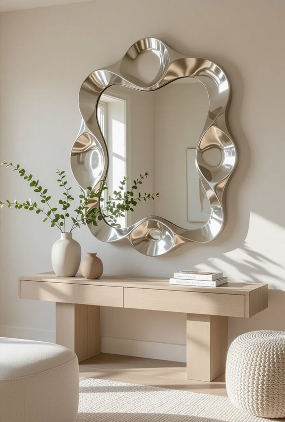 mirrored art amplifies light
