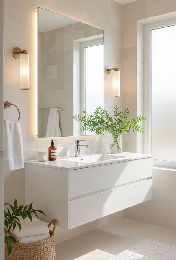 mirrored frames amplify light