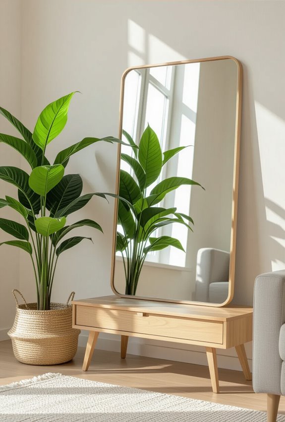 mirrored plants double visual greenery