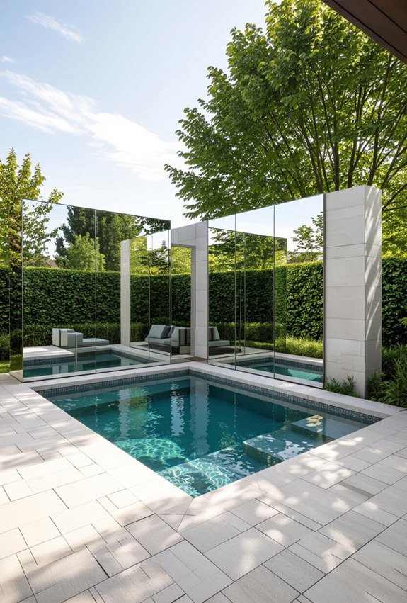 mirrored surfaces visually expand space