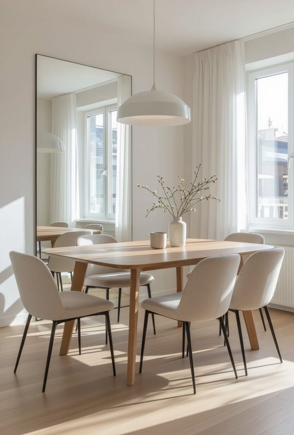 mirrors amplify light and depth
