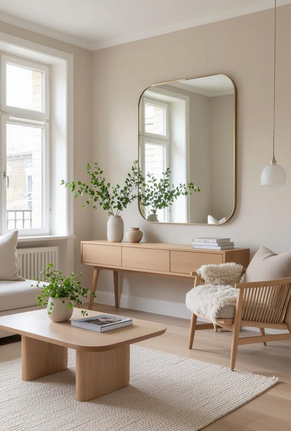 mirrors amplify light and depth