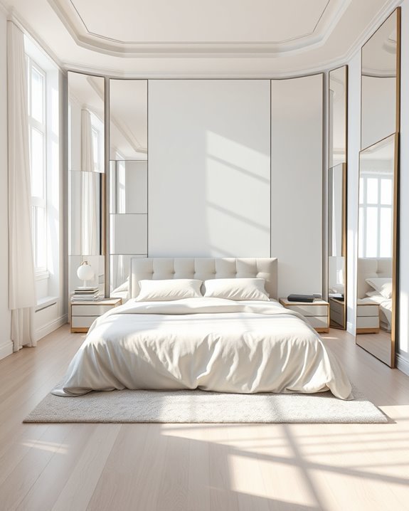 mirrors amplify light and space