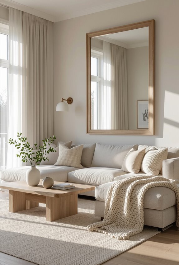 mirrors amplify light and space