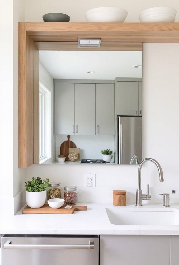 mirrors amplify light and space