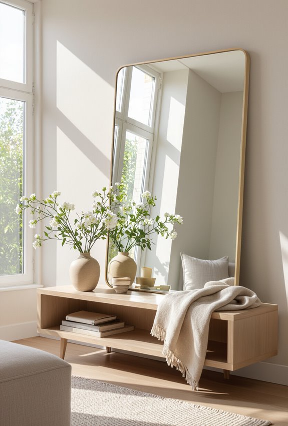 mirrors amplify light and space
