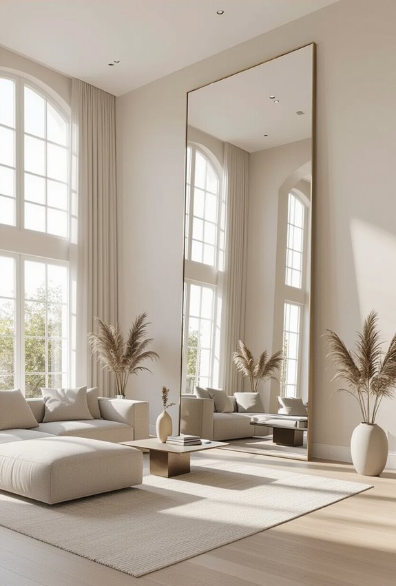 mirrors amplify light and space