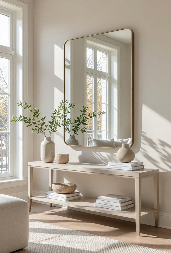 mirrors amplify light and space