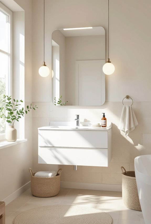 mirrors amplify light and space