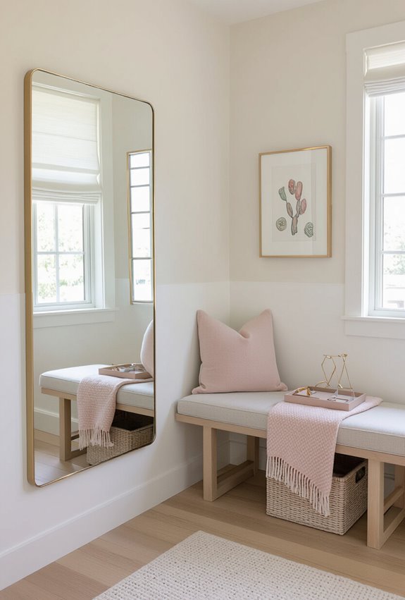 mirrors amplify light and space