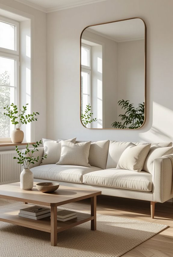 mirrors amplify light and space