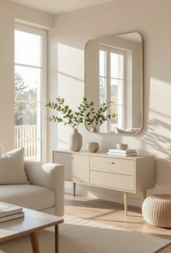 mirrors amplify light and space