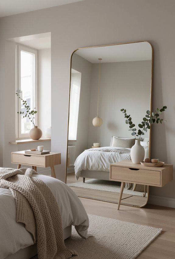 mirrors and metallic accents