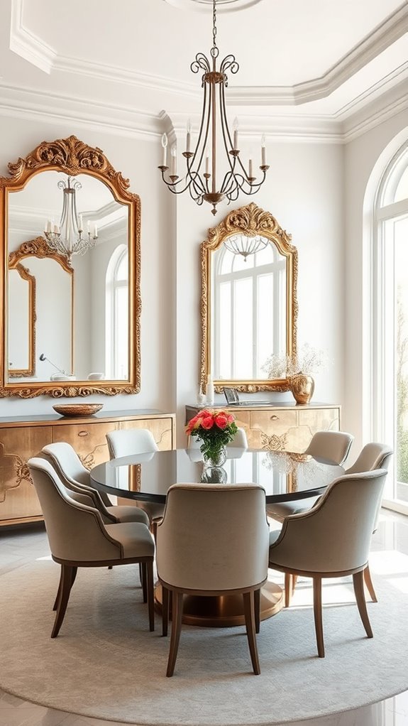 mirrors create spacious illusion