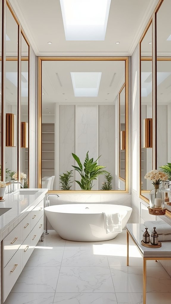 mirrors enhance bathroom space