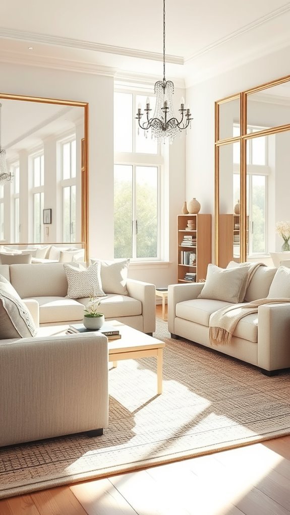 mirrors enhance light and space