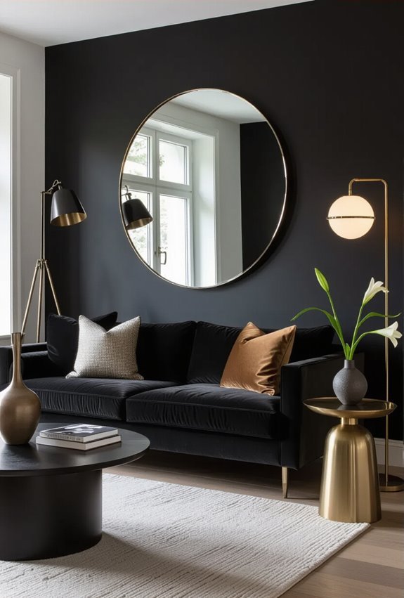 mirrors metallics brighten black