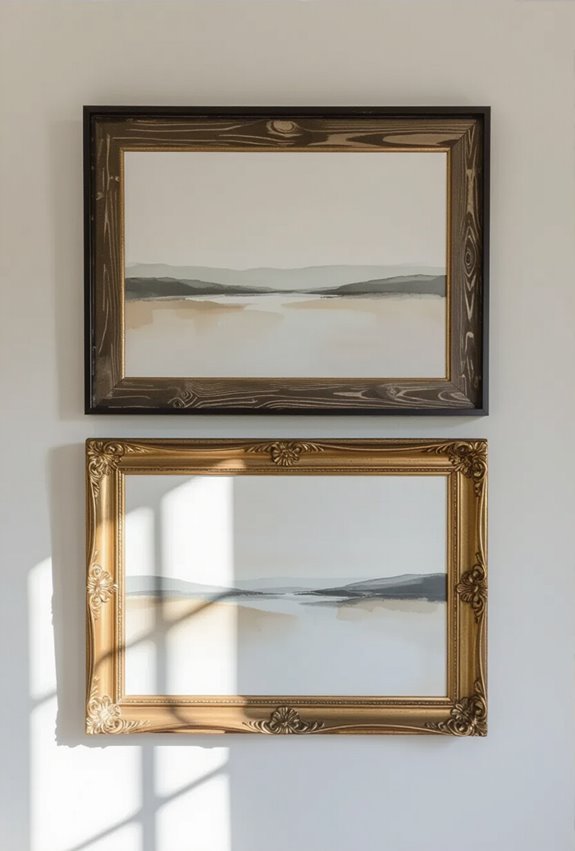 mix eclectic frames for depth