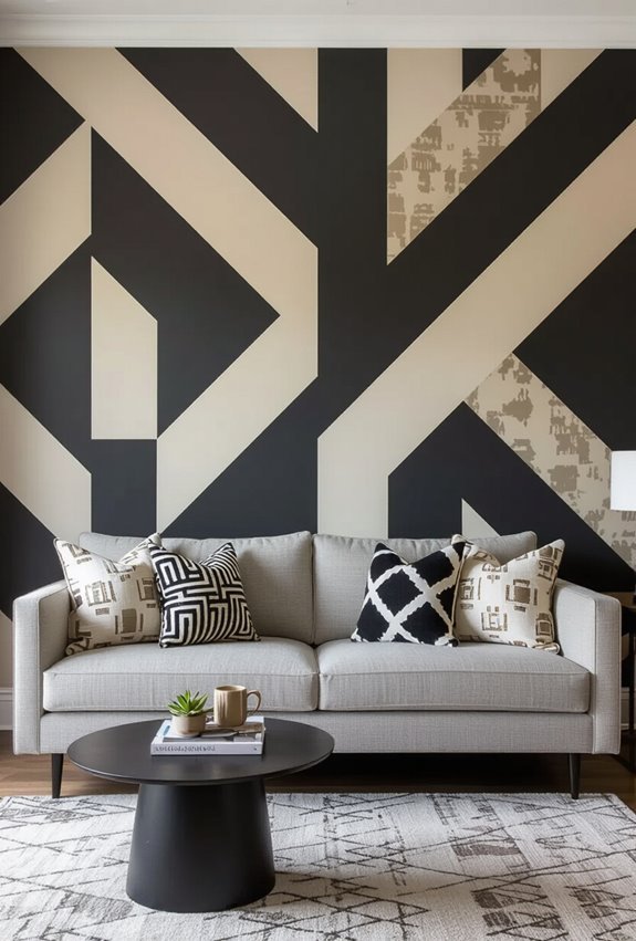 mix geometric patterns boldly