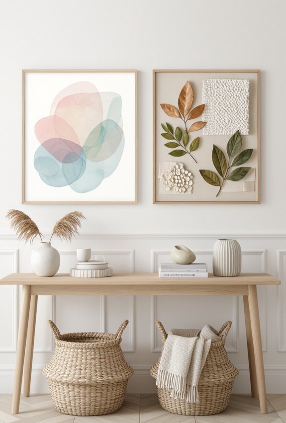 mix mediums for textured depth