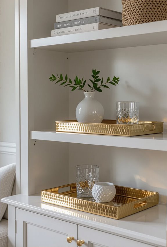 mix metallic trays stylishly