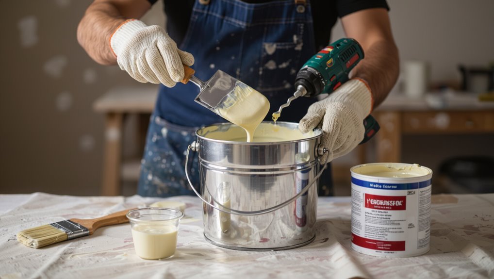 mix paint for consistency