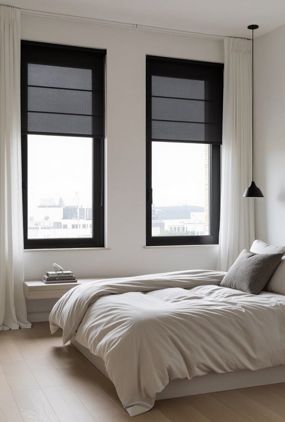 mix textured shutters with valances