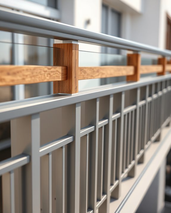 mixed materials for balconies