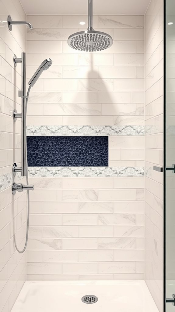 mixed materials for bathrooms