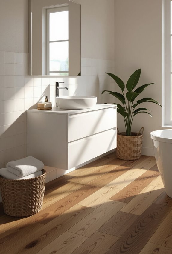 mixing contrasting wood tones